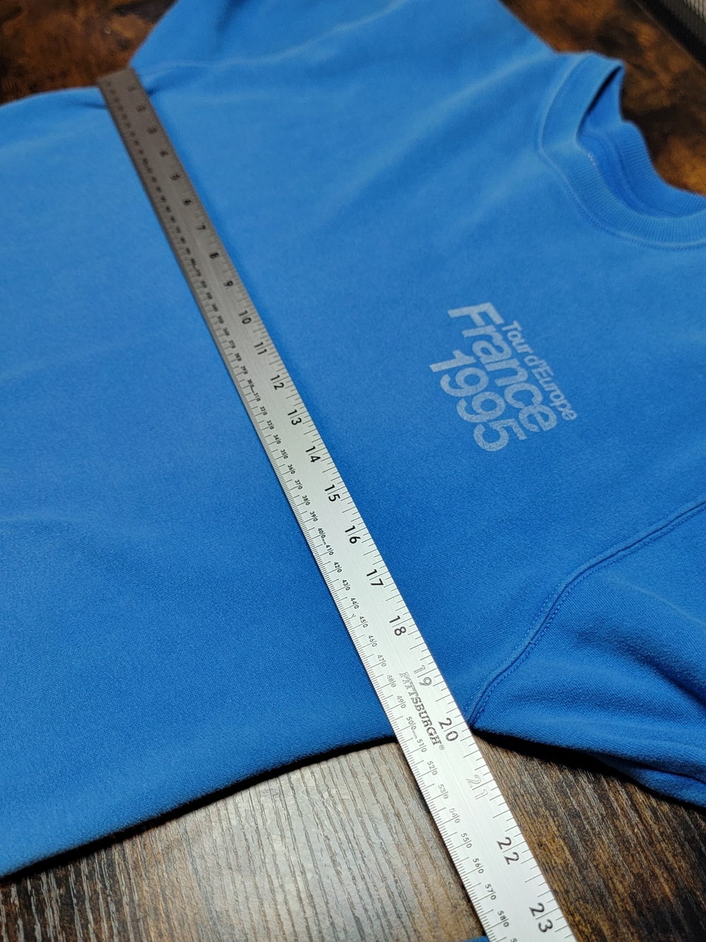 Hollister Bright Blue 'Tour d'Europe France 1995' Crewneck Sweatshirt - Picture 8 of 9